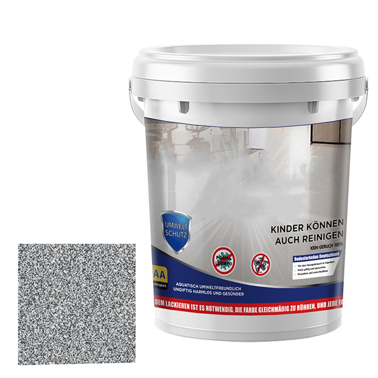 Denhf High-Gloss Marble Effect Epoxy Floor Coating, Garage \u0026 Basement Floor Paint, Self-Leveling Concrete Floor Paint for Both Interior and Exterior Applications